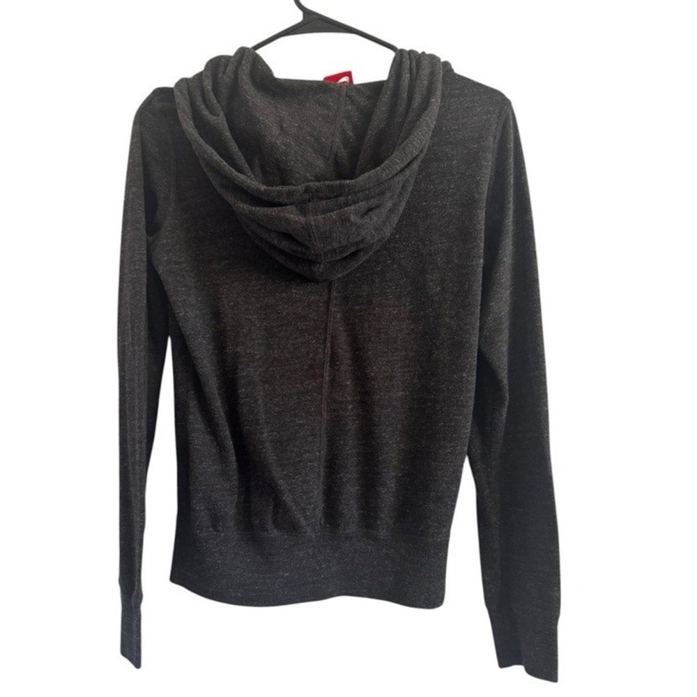 Nike‎ Womens Full Zip Hoodie Charcoal Heather Grey Lightweight Jersey Size Small - Picture 5 of 12